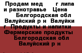 Продам мед 2018 г липа и разнотравье › Цена ­ 1 100 - Белгородская обл., Валуйский р-н, Валуйки г. Продукты и напитки » Фермерские продукты   . Белгородская обл.,Валуйский р-н